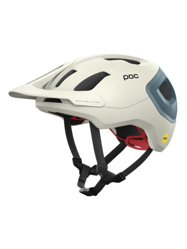 POC Axion Race MIPS Selentine Off-White/Calcite Blue Matt 55-58 Каска за велосипед