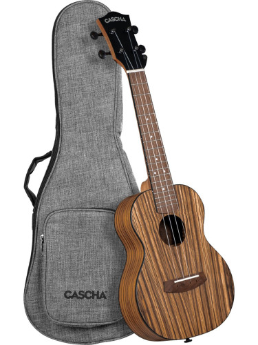 Cascha Concert Ukulele Zebra Wood Natural Концертно укулеле