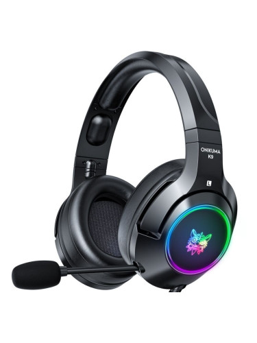 Onikuma K9 RGB Wired Gaming Headset Черeн слушалки за компютър