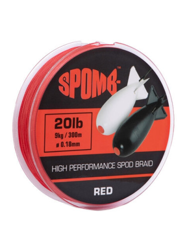 Spomb Braid Red 0,18 mm 9 kg-20 lbs 300 m Плетена линия