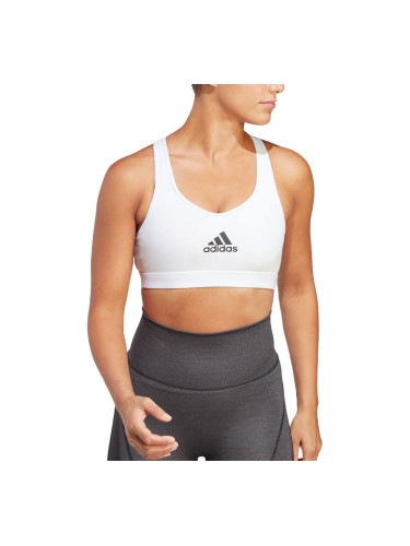 ADIDAS PowerReact Training Medium Support Bra White