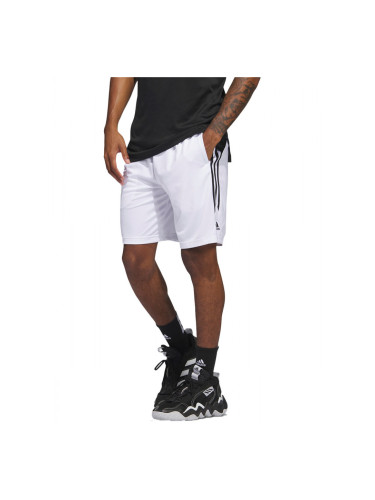 ADIDAS Legends 3-Stripes Basketball Shorts White