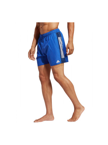 ADIDAS Short Length Colorblock 3-Stripes Swim Shorts Blue