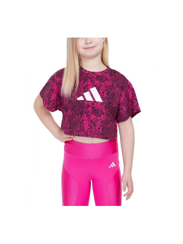 ADIDAS Aeroready Animal Print Tee Pink