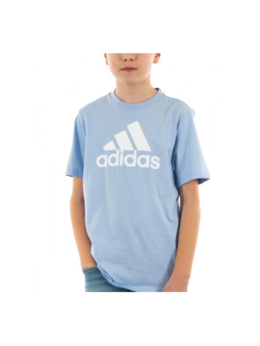 ADIDAS Sportswear Essentials Big Logo Cotton Tee Blue Dawn