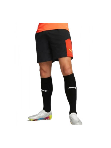 PUMA IndividualFINAL Football Training Shorts Black/Orange