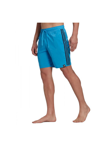 ADIDAS Classic-Length 3-Stripes Swim Shorts Blue