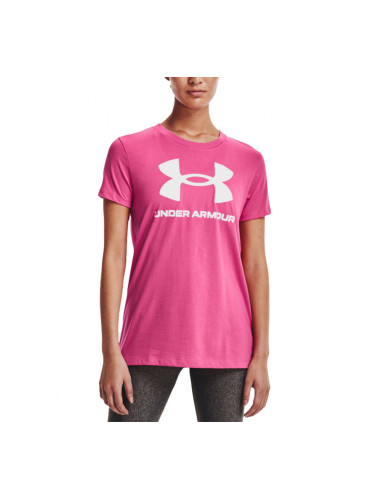 UNDER ARMOUR Sportstyle Logo Tee Pink/White