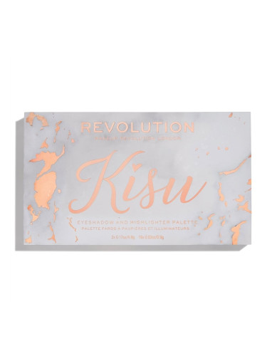 Makeup Revolution X Kisu Shadow & Highlighter Palette Сенки палитра  16,2gr