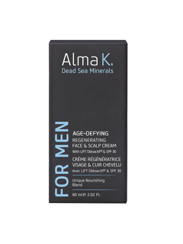 ALMA K  Regenerating Face & Scalp Cream SPF 30  24 - часов крем мъжки 60ml