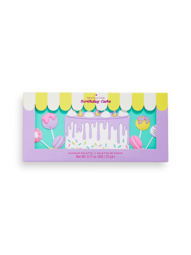 I Heart Revolution Tasty Birthday Cake Eyeshadow Palette Сенки палитра  22gr