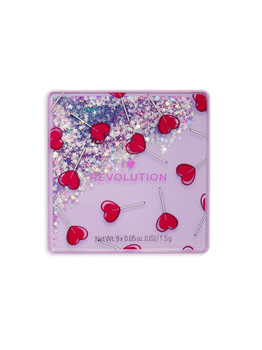 I Heart Revolution Lollipop Glitter Eyeshadow Palette Палитра  13,5gr