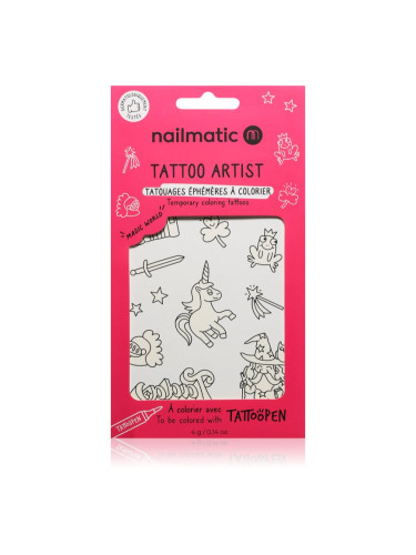 Nailmatic Tattoo Artist Temporary Coloring Tattoos татуировка за деца 3 y+ Magic World 9x16,3 см