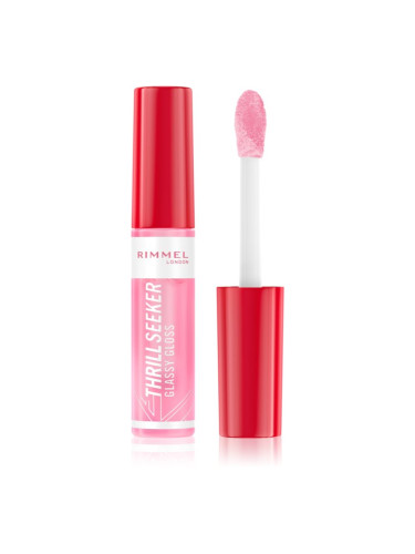 Rimmel Thrill Seeker Glassy Gloss блясък за устни за по-голям обем цвят 150 Pink Candy 10 мл.