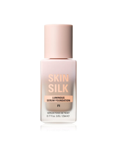 Makeup Revolution Skin Silk Serum Foundation лек фон дьо тен с озаряващ ефект цвят F1 23 мл.