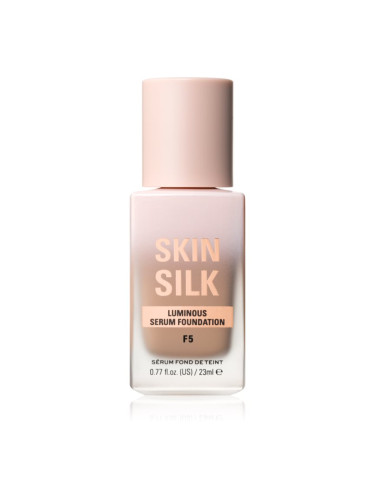 Makeup Revolution Skin Silk Serum Foundation лек фон дьо тен с озаряващ ефект цвят F5 23 мл.