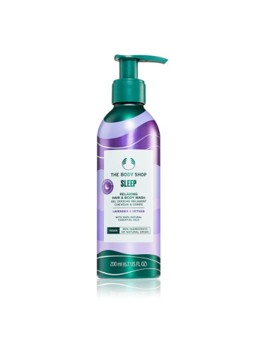 The Body Shop Bath and Body Hair & Body Wash шампоан за коса и тяло Lavender & Vetiver 200 мл.