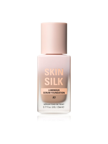 Makeup Revolution Skin Silk Serum Foundation лек фон дьо тен с озаряващ ефект цвят F7 23 мл.