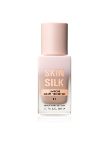 Makeup Revolution Skin Silk Serum Foundation лек фон дьо тен с озаряващ ефект цвят F3 23 мл.