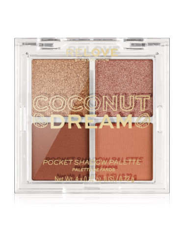 Revolution Relove Pocket Palette палитра сенки за очи цвят Coconut Dream 4x0.72 гр.