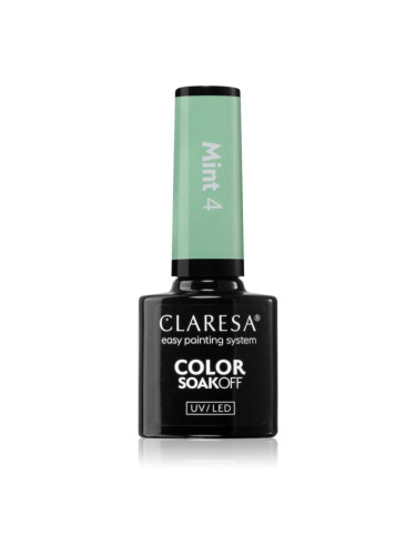 Claresa SoakOff UV/LED Color Mint гел лак за нокти цвят 4 5 гр.