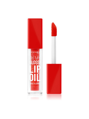 Rimmel Oh My Gloss! Lip Oil масло от нар с хидратиращ ефект цвят 004 Vivid Red 4,5 мл.