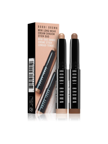 Bobbi Brown Long-Wear Cream Shadow Stick Duo Mini дълготрайни сенки за очи в молив Taupe - Moonstone 2 бр.