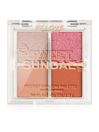 Revolution Relove Pocket Palette палитра сенки за очи цвят Sweet Sundae 4x0.72 гр.