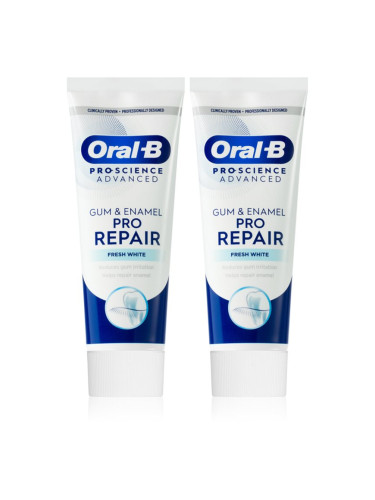 Oral B Gum & Enamel Repair Gentle Whitening нежна избелваща паста за зъби 2x75 мл.