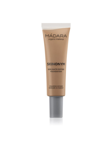 MÁDARA Skinonym Semi-Matte Peptide дълготраен фон дьо тен с пептиди цвят #60 Olive 30 мл.