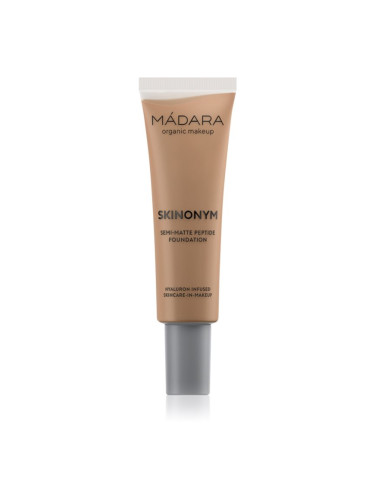 MÁDARA Skinonym Semi-Matte Peptide дълготраен фон дьо тен с пептиди цвят #65 Warm Tan 30 мл.