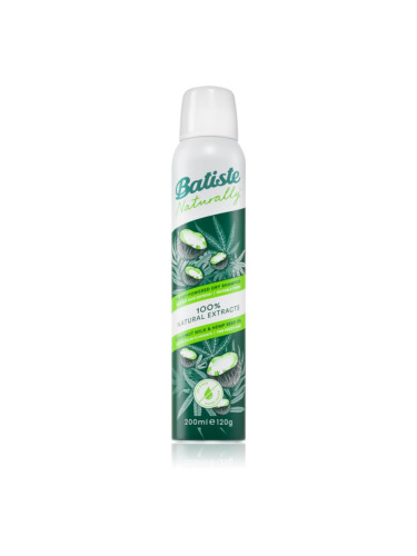 Batiste Naturally Coconut & Hemp сух шампоан за абсорбиране на излишния себум а освежаване на косата 200 мл.