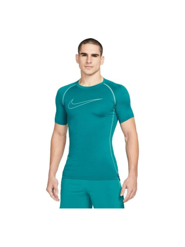 Nike NP DF TIGHT TOP SS M Мъжка тениска за тренировки, тюркоазено, размер