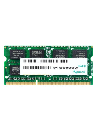 Памет 8GB DDR3L 1600MHz, SO-DIMM, Apacer AS08GFA60CATBGJ, 1.35V
