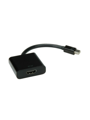 Преходник Roline S3206, Mini DisplayPort(м) към HDMI(ж), черен