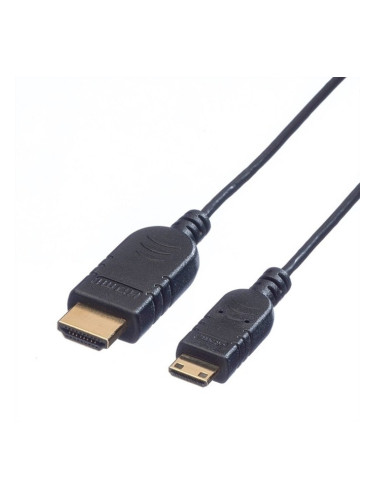 Кабел Roline 11.04.5630, от HDMI (м) към HDMI Mini(м), 1.2m, черен