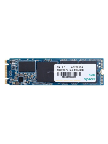 Памет SSD 1TB, Apacer AS2280P4, NVMe, M2 (2280), скорост на четене 3,000 MB/s, скорост на запис 2,000 MB/s