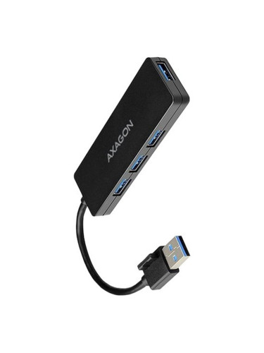 USB Хъб Axagon HUE-G1A, 4 порта, от USB Type-A към 4x USB 3.0 Type-A, черен