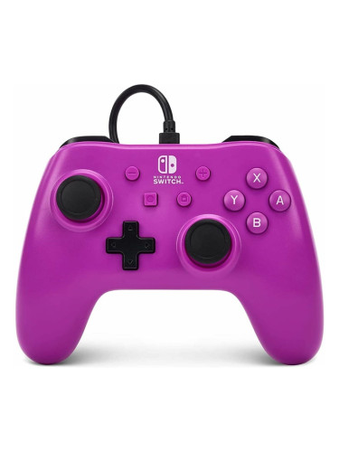 Геймпад PowerA Enhanced Grape Purple за Nintendo Switch, жичен, USB, лилав