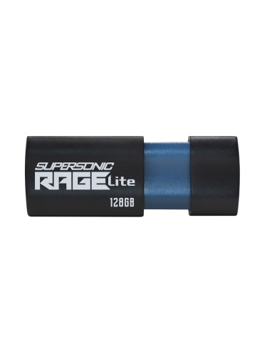 Памет 128GB USB Flash Drive, Patriot Supersonic Rage Lite (PEF128GRLB32U), USB 3.2, черна
