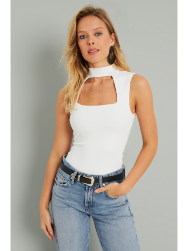 Cool & Sexy Women's Window Blouse White