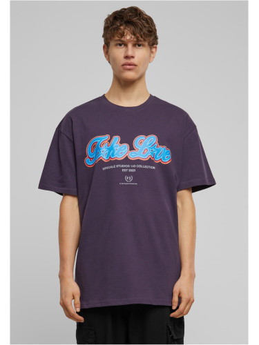 Men's T-shirt F*ke L*ve Heavy Oversize Purple
