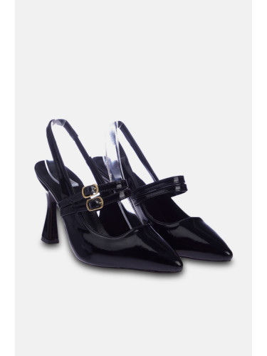 Trendyol Black Belted Buckle Detailed Women's Heeled Shoes