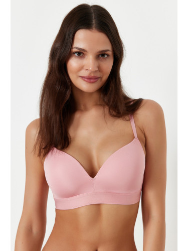 Trendyol Dusty Rose Micro Rope Strap Non-wired Covered Knitted Bra