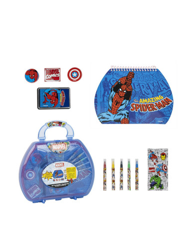 COLOURING STATIONERY SET BRIEFCASE MARVEL