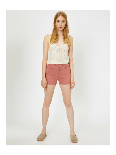 Koton Women's Button Detailed Shorts