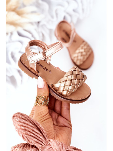 Kids Knitted Sandals Rose Gold Bailly