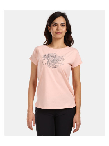 Women's cotton T-shirt Kilpi NELLIM-W Coral