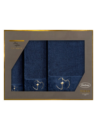 Eurofirany Unisex's Towels 441869 Navy Blue