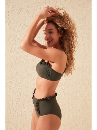 Trendyol Bikini Bottom - Khaki - Solid Color